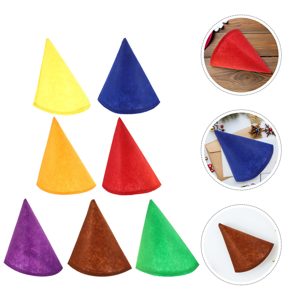 Party Hat Cone - 14 sztuk kolorowych filcowych czapek w