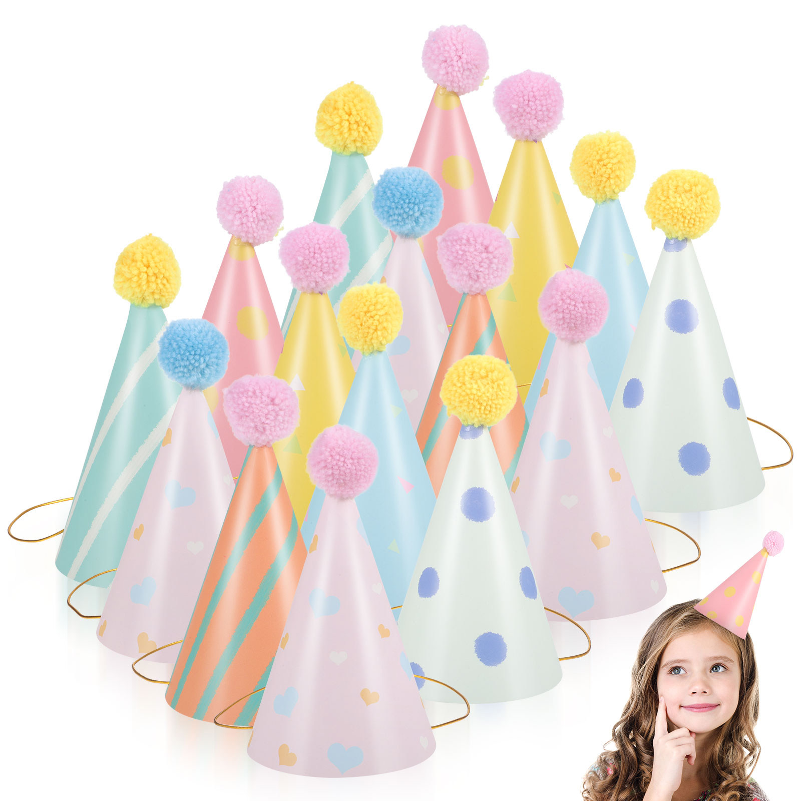 14 szt. Papierowych kapeluszy  – Party Hat Cone recenzja i cena