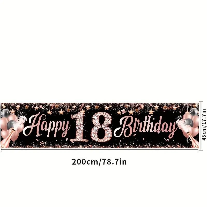 Baner na 18. urodziny, dekorac – Party Banner Gold recenzja i cena