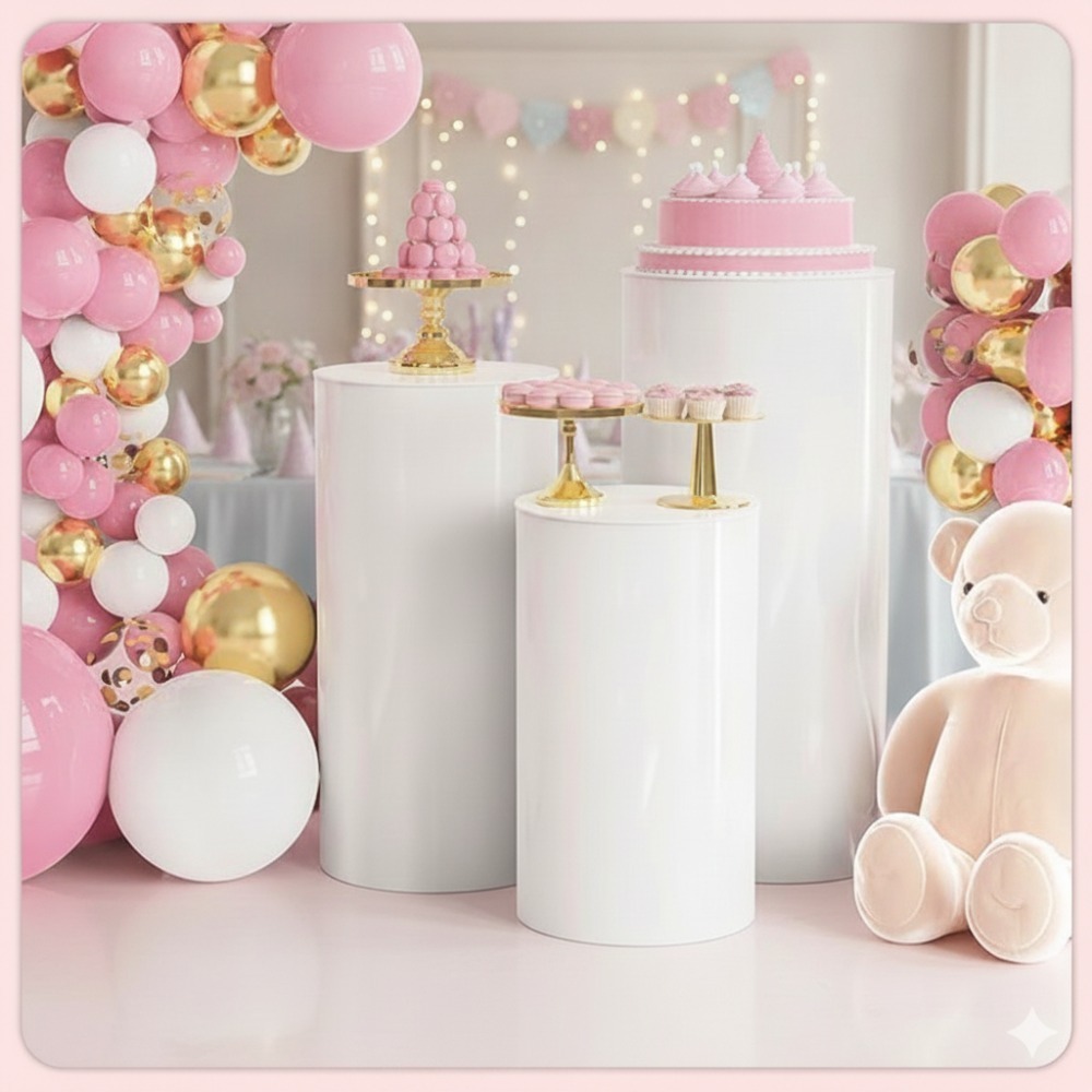 3/5 szt. Białe cylindryczne po – Dessert Table Backdrop recenzja i cena